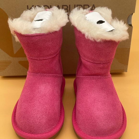 Size 5T Kookaburra By UGG Toddler Aribel Girls Short  Boots Pink 1117814T Kids - Picture 3 of 6